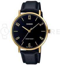 Meeste kell Casio MTP-VT01GL-1B2, must nahkrihm