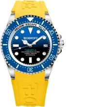 Käekell Bobroff BF0003baBFSTA, 44 mm, must sihverplaat, nahkrihm