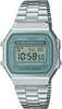 Meeste kell Casio Retro Vintage A168WA-3A, hõbe/roheline
