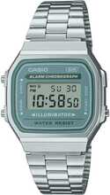 Meeste kell Casio Retro Vintage A168WA-3A, hõbe/roheline