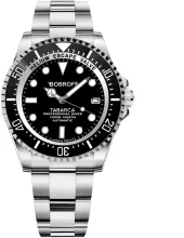 Käekell Bobroff Man BF0001J1, 44 mm, must, nahkrihm