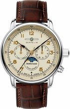 Meeste kell Zeppelin Mediterranee 9636-5, 40 mm, pruun
