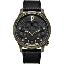 Meeste kell Police Jet 3H Black&Gold PEWJA2227702, must&kuldne