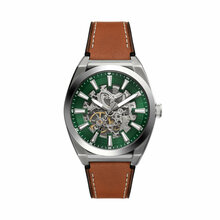 Meeste käekell Fossil Everett Skeleton Automatic ME3261, roheline