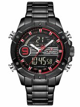 Meeste kell Naviforce NF9146S, ZN089B, must/punane