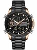 Meeste kell Naviforce NF9146S, ZN089C, must/roosakuld