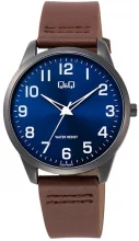 Meeste käekell Q&Q C32A-003PY, nahast rihm