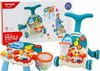 Õppimist soodustav tõukekäru-laud Lean Toys Walker 2in1, sinine