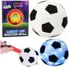 Laste jalgpall Lean Toys Kick Kick Luminous, 18 cm, must/valge