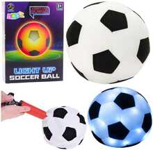 Laste jalgpall Lean Toys Kick Kick Luminous, 18 cm, must/valge
