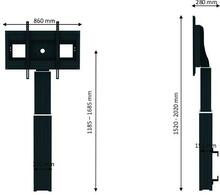 Televiisori seinakinnitus NewStar PLASMA-W2500BLACK, 42-100 tolli, VESA 200x200 kuni 800x600