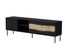 Telerikapp Cama Meble Inserto 3D1W, 190x40x61,5 cm, must, LED valgustusega