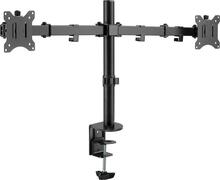 Monitorikinnitus Goobay Dual Monitor Mount Flex, 17-32 tolli, must