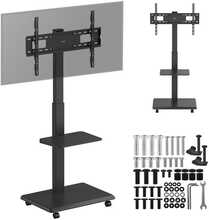 Televiisori alus/käru Ergo Office ER-304 B, kuni 50 kg, must