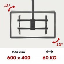 Televiisori laekinnitus Maclean MC-112 B, 43-86 tolli, kuni 60 kg