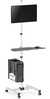 Mobiilne arvuti alus Maclean MC-793 W, 17-32 tolli, kuni 20 kg, valge