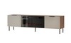TV-alus Cama Meble Almera, 180,5x42x52,5 cm, pähkel/kašmiir, must kamin