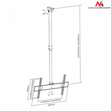 Televiisori laekinnitus Maclean MC-631, 32-55 tolli, kuni 50 kg
