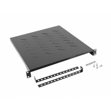 Riiul Lanberg AK-1005-B, 19 tolli, 800 mm, 1U, kuni 25 kg, must