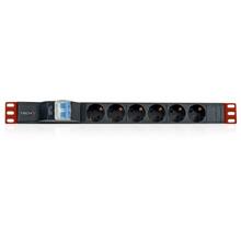 Toitejaotur Techly 100471, 19 1U, 6x Schuko, 250V/16A, 3m