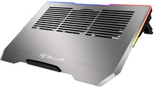 Sülearvuti jahutusalus Tellur Shade 17, 3 ventilaatorit, RGB LED, USB, USB-C, alumiiniumhall