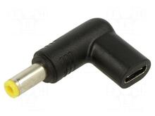 Adapter Akyga AK-ND-C01, USB C üleminek DC 5.5 x 2.5 mm