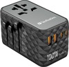 Universaalne reisiadapter Verbatim UTA-06 GaN III, 100W, must