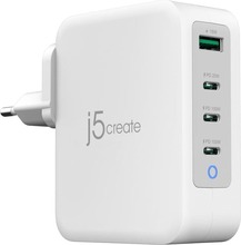 Sülearvuti laadija J5 Create JUP43130E, 130W, GaN, 4 USB porti, hall
