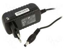 Universaalne vahelduvvooluadapter Qoltec 51113, 18W, 9V, 2A, 5.5 x 2.1 mm, must