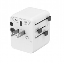Universaalne reisitoiteadapter Gembird TPA-1A2C20-01-W, 20 W, valge