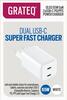 Laadija Grateq OLOS PD/PPS 2xUSB-C GAN, 65W, valge
