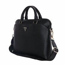 Sülearvuti kott Guess PU Grained Triangle Logo 15/16, must