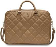 Sülearvutikott Guess Quilted 4G 16, pruun