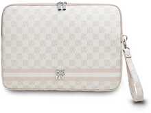 Sülearvuti ümbris DKNY PU Leather Checkered Pattern and Stripe 13/14, roosa