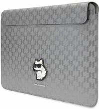 Sülearvutiümbris Karl Lagerfeld Saffiano Monogram Choupette 14, hõbe