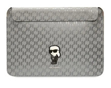 Sülearvuti ümbris Karl Lagerfeld Saffiano Monogram Ikonik KLCS14SAKHPKG 14, hõbedane