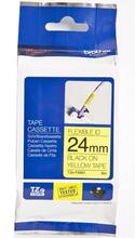 Etiketilint Brother TZe-FX651, 24 mm, must kollasel