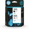 Tindikomplekt HP INC. No.305, must, kollane, purpur