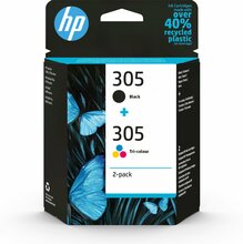 Tindikomplekt HP INC. No.305, must, kollane, purpur