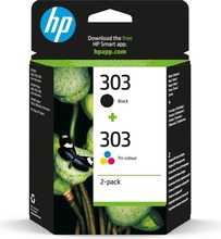 Tindikassettide komplekt HP 303, 3YM92AE, must ja värviline