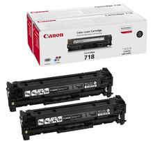 Tonerikassett Canon 718, 2662B005/2662B017, must, 2 tk