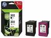 Tindikassett HP 302 Combo 2-Pack, sinine/must/punane