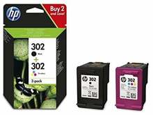 Tindikassett HP 302 Combo 2-Pack, sinine/must/punane