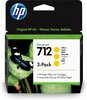 Tindikassett HP 712 3-pack, kollane, 29 ml