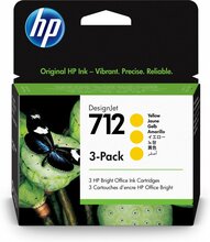 Tindikassett HP 712 3-pack, kollane, 29 ml