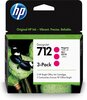 Tindikassett HP 712, 3 tk, magenta, 29 ml