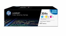 Tonerikassett HP 304A 3-pack, tsüaan/magenta/kollane