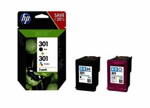 Tindikassett HP 301 Inkt Cartridge Combo 2-Pack, must ja värviline