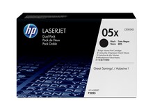 Toonerikassett HP 05X, CE505XD, must, 2 tk