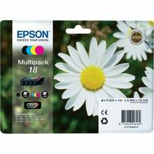 Tindikassett Epson 18 Multipack C13T18064012, must ja värviline